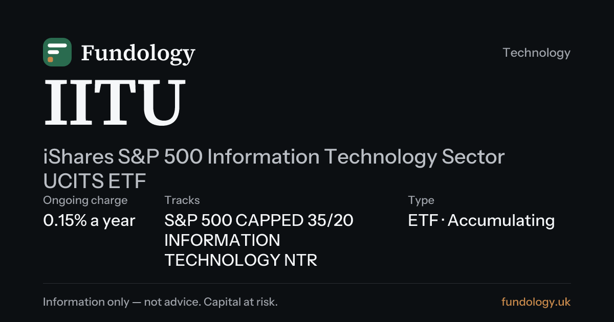 IITU | iShares S&P 500 Information Technology Sector ETF · Fundology