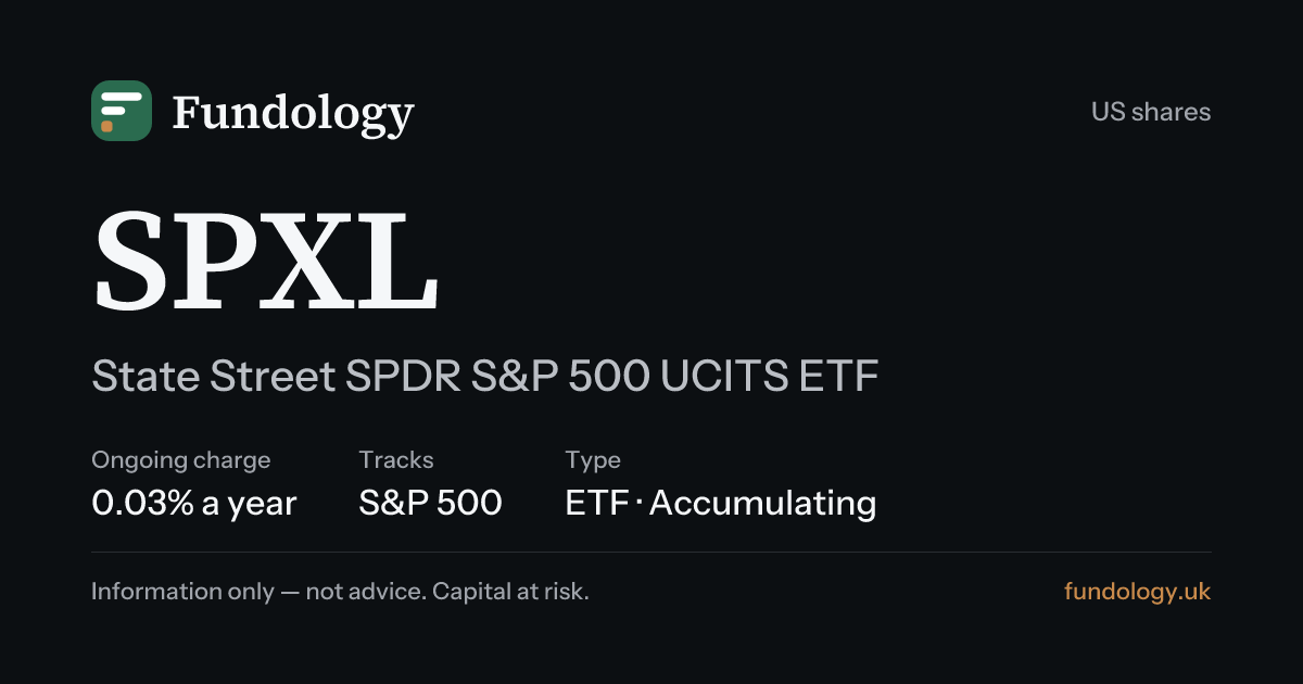 SPXL | State Street SPDR S&P 500 UCITS ETF: price, returns & charges ...